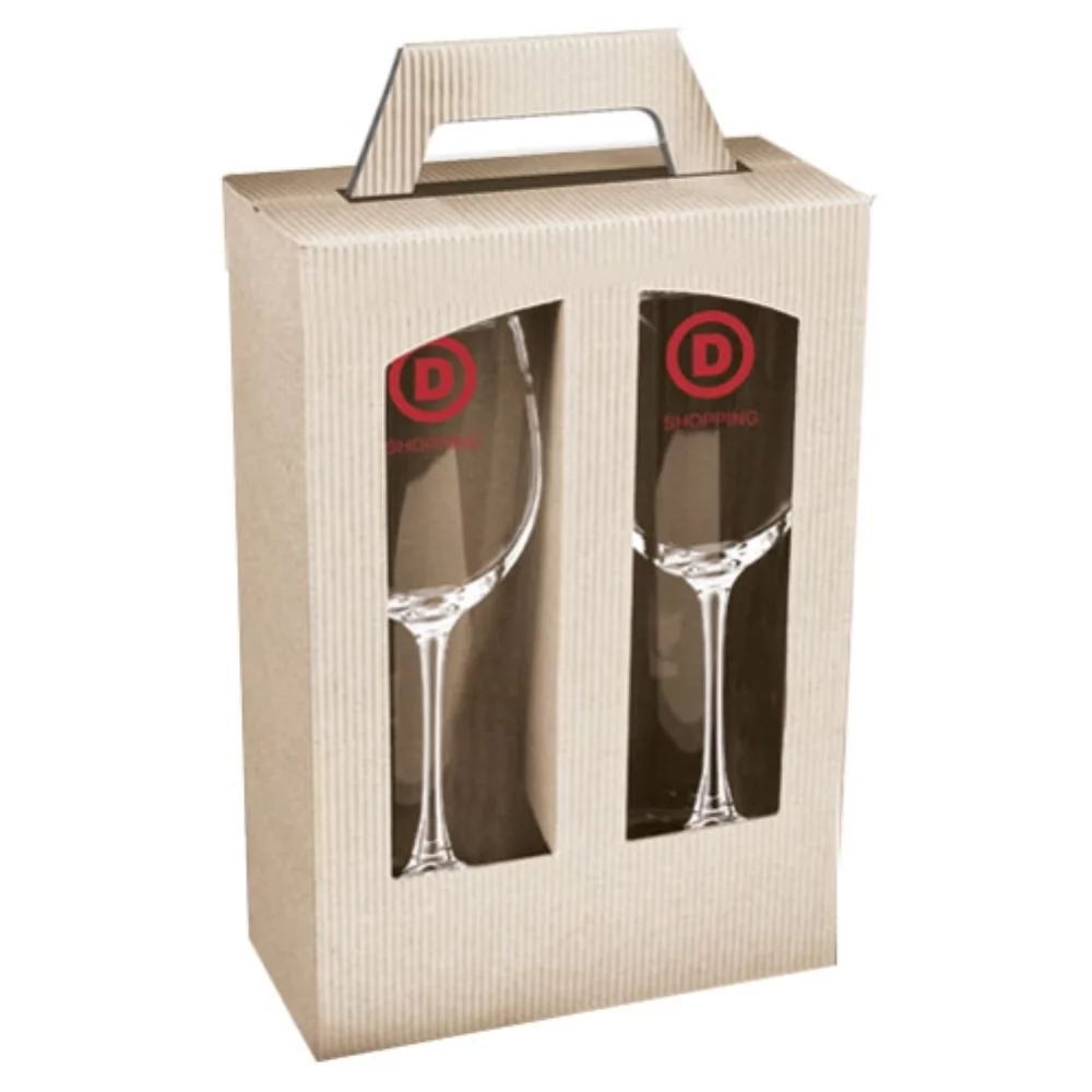 12 Oz. Craft Box Wine Glass Set (Etch)