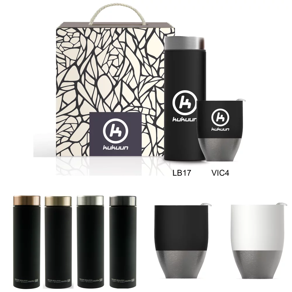 17 Oz. Le Baton Travel Bottle & 10 Oz. Imperial Coffee Cup w/Case