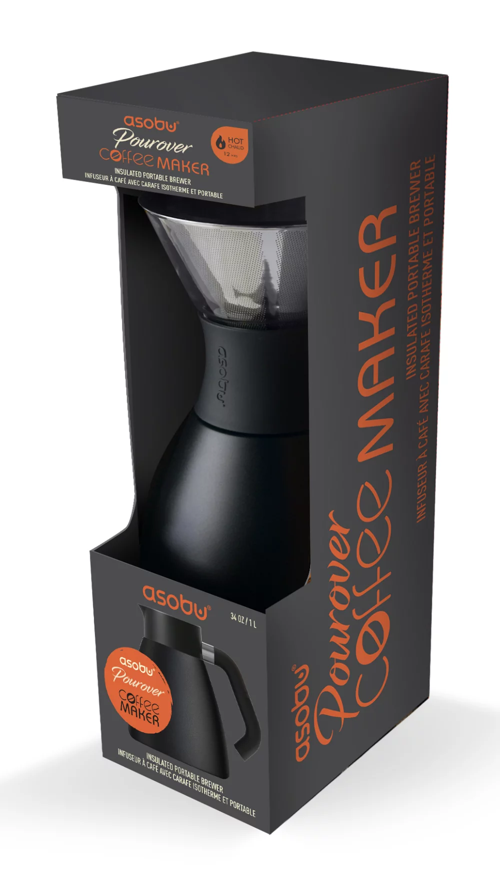 Cafetière à café à infusion Asobu® de 40 oz avec poignée