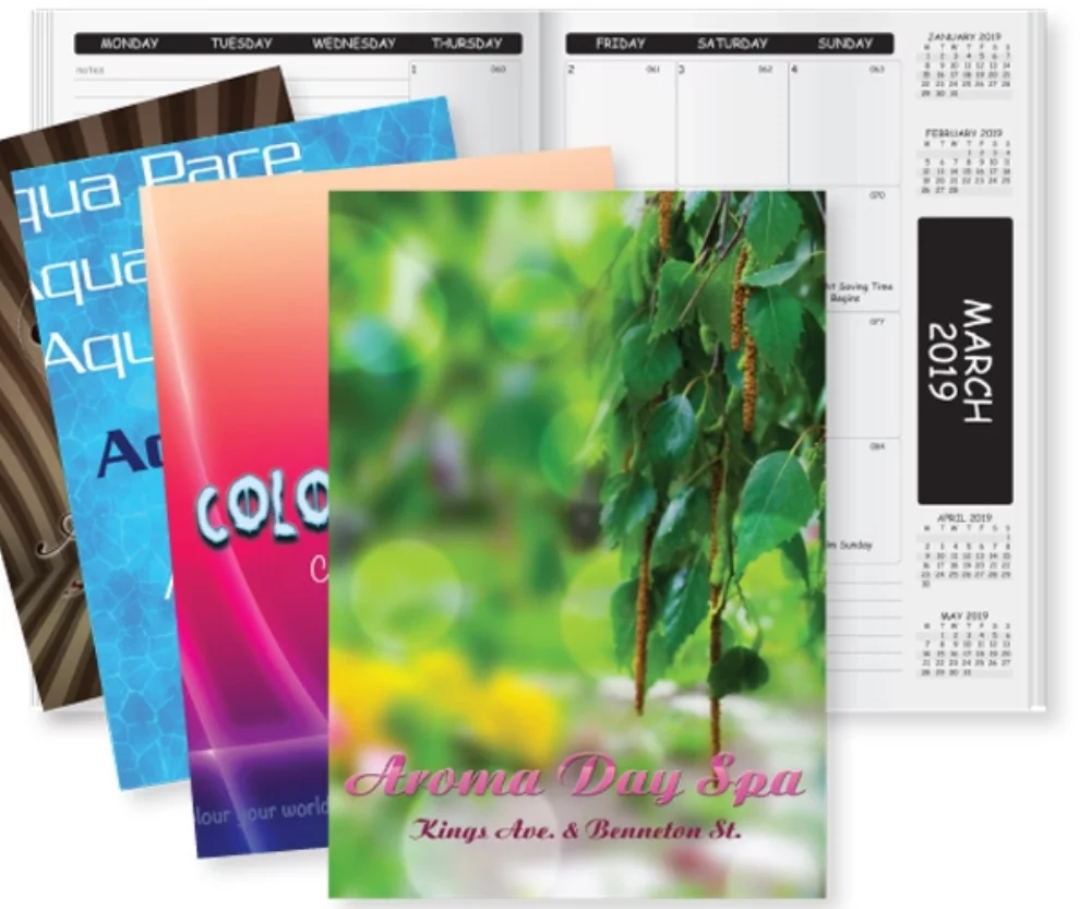 Couverture personnalisée en couleur - Calendrier académique mensuel 7x10