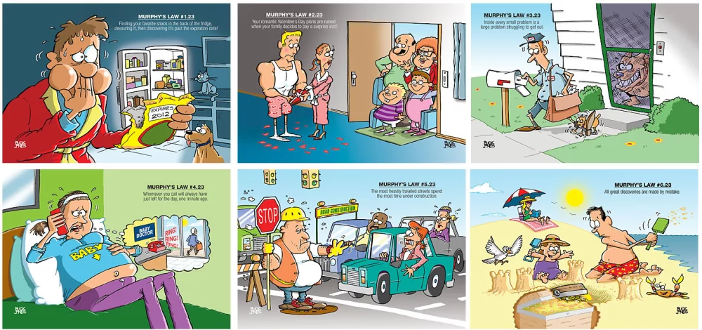 Murphy's Laws Spiral Wall Calendar