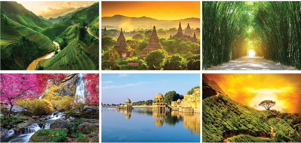 Scenic Asia Spiral Wall Calendar