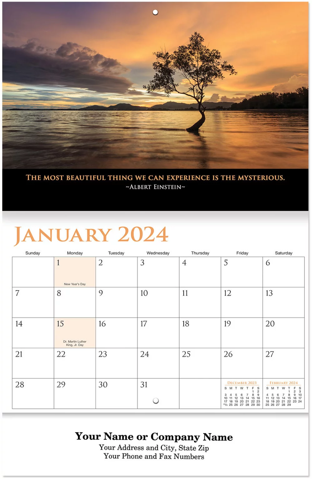 Calendrier mural agrafé Inspirations