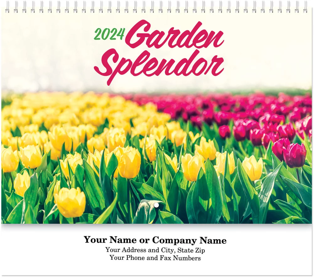 Calendrier mural en spirale Garden Splendor