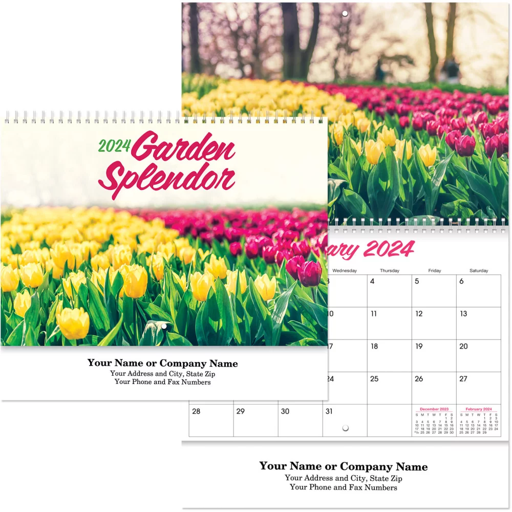 Calendrier mural en spirale Garden Splendor