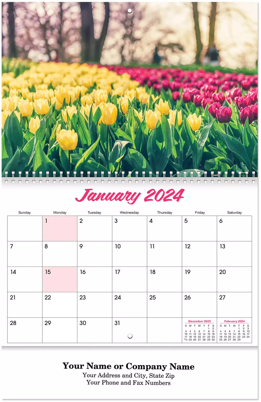 Calendrier mural en spirale Garden Splendor