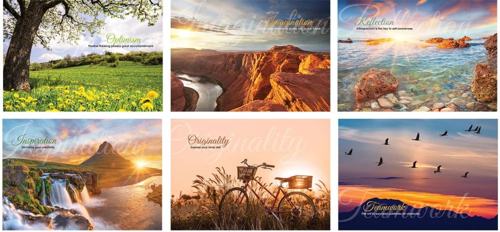 Calendrier mural en spirale Luxe Gallery Motivations