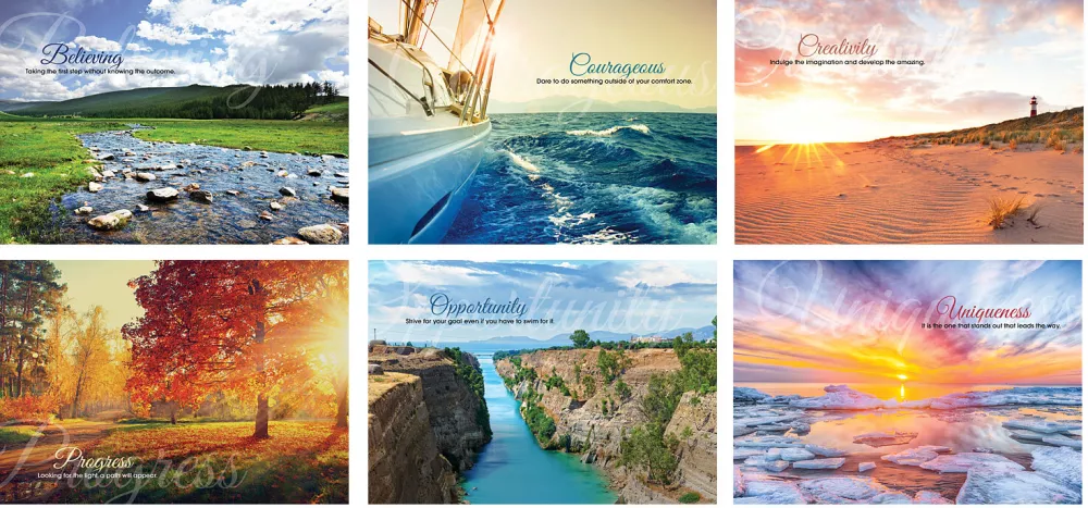 Calendrier mural en spirale Luxe Gallery Motivations