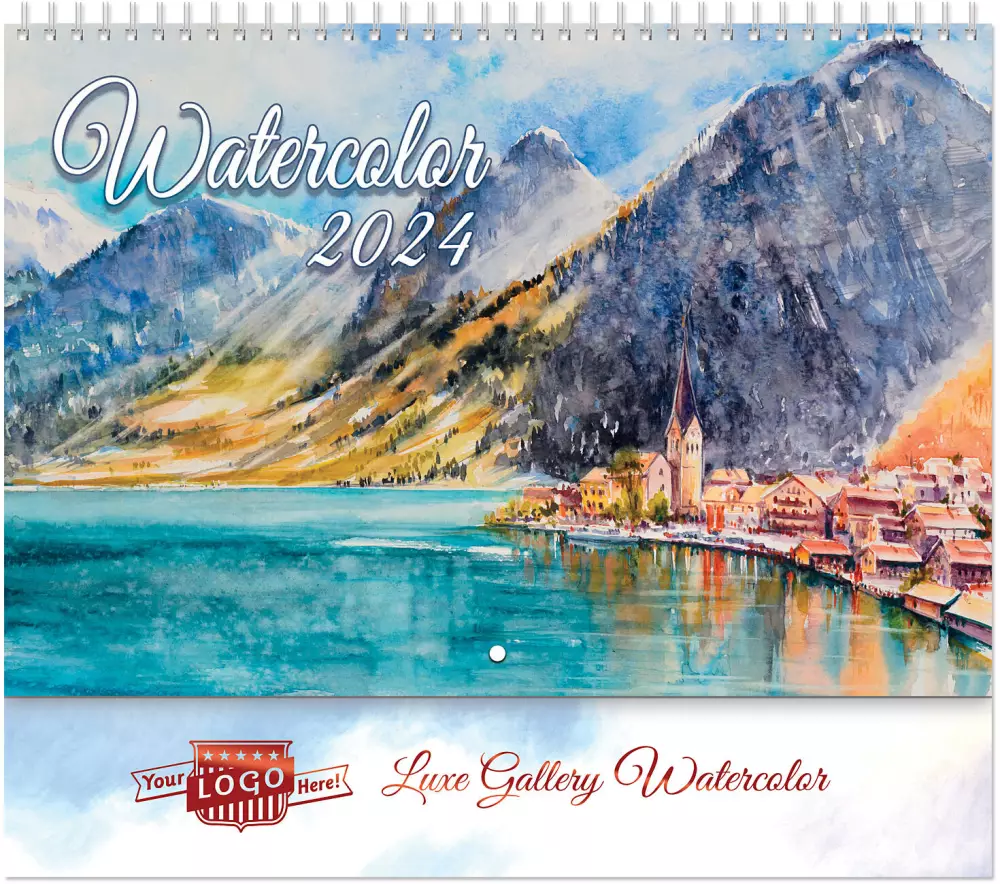 Calendrier mural en spirale aquarelle