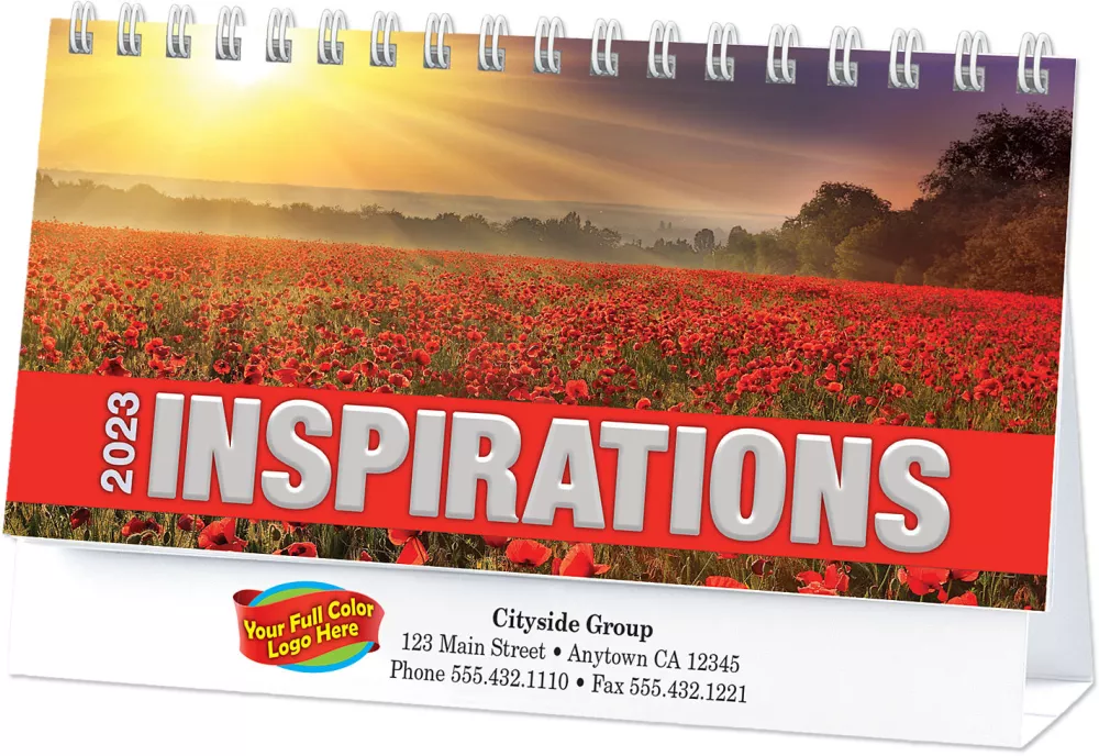 Calendrier de bureau d'inspirations en couleur complète