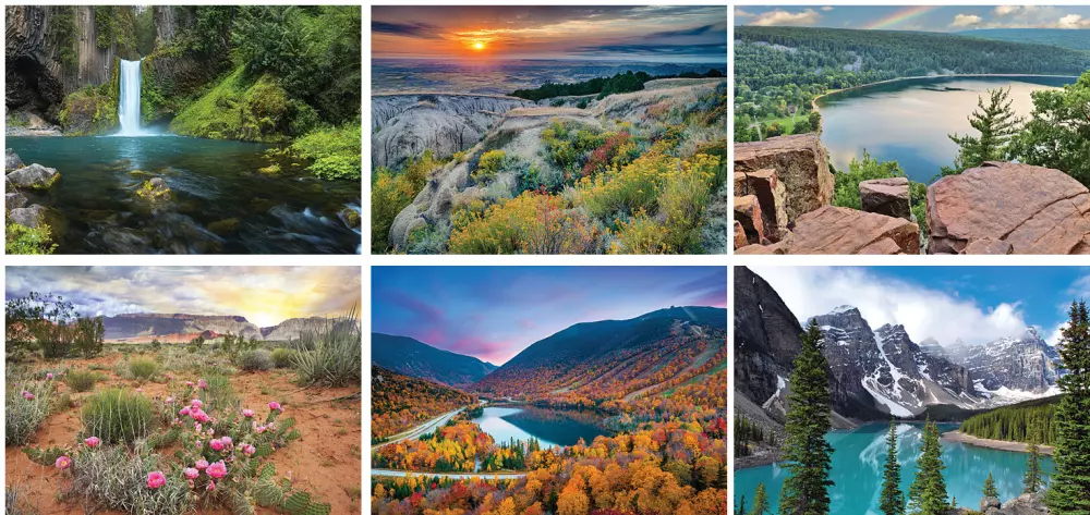 Scenic North America Desk Calendar