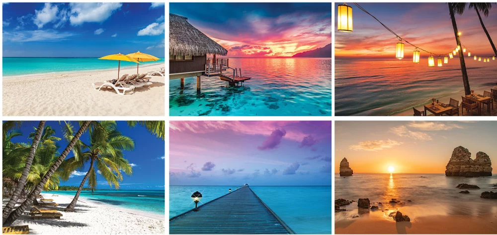 Calendrier de bureau Plages