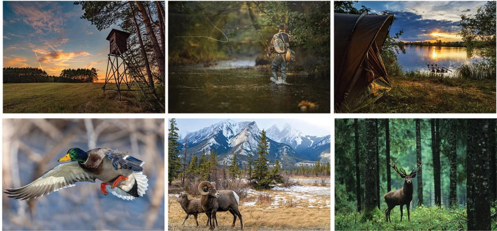 Calendrier mural spirale Sportsman en couleur plein.