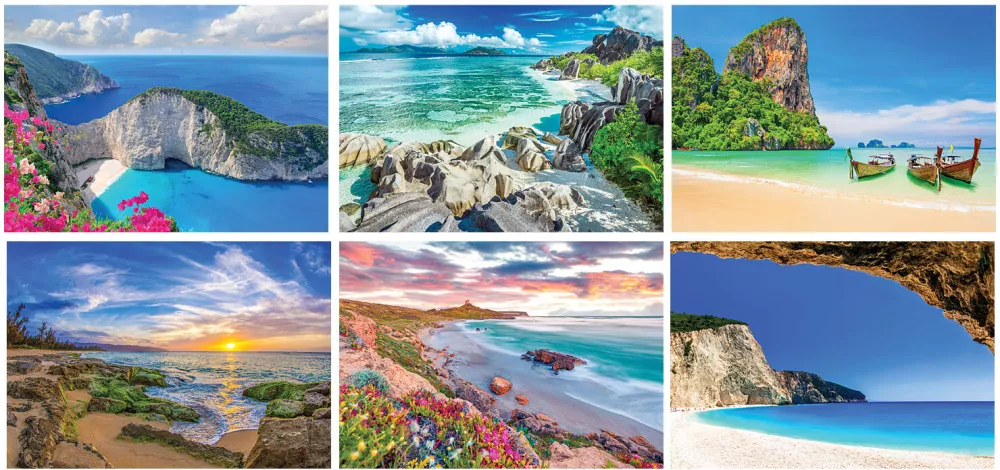 Calendrier mural en spirale de plages