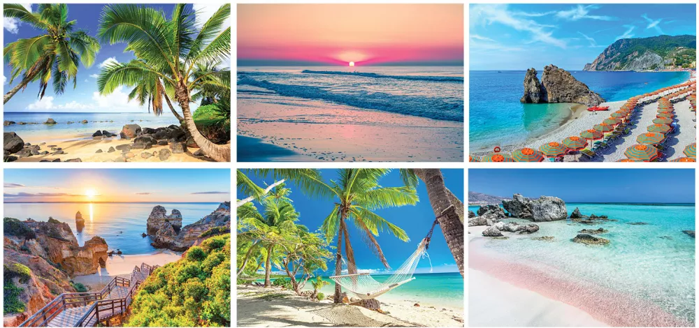 Calendrier mural en spirale de plages