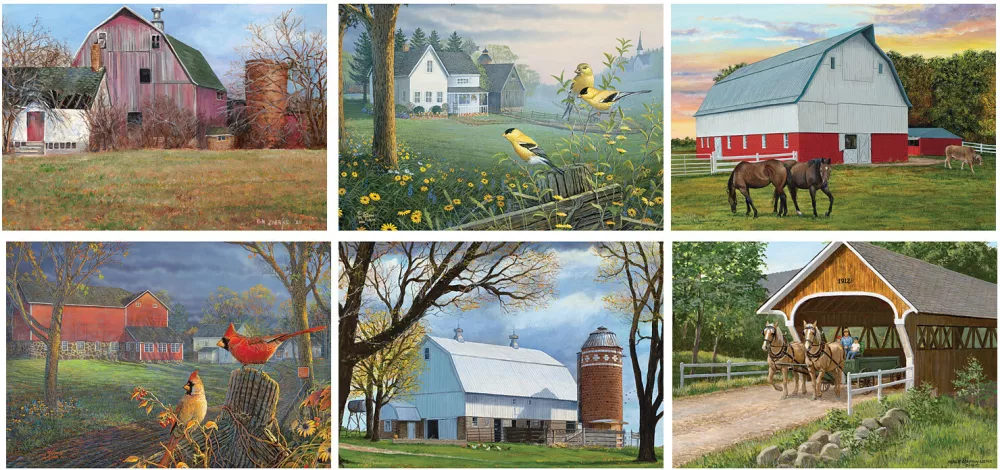 Calendrier mural en spirale Plein de souvenirs colorés du pays