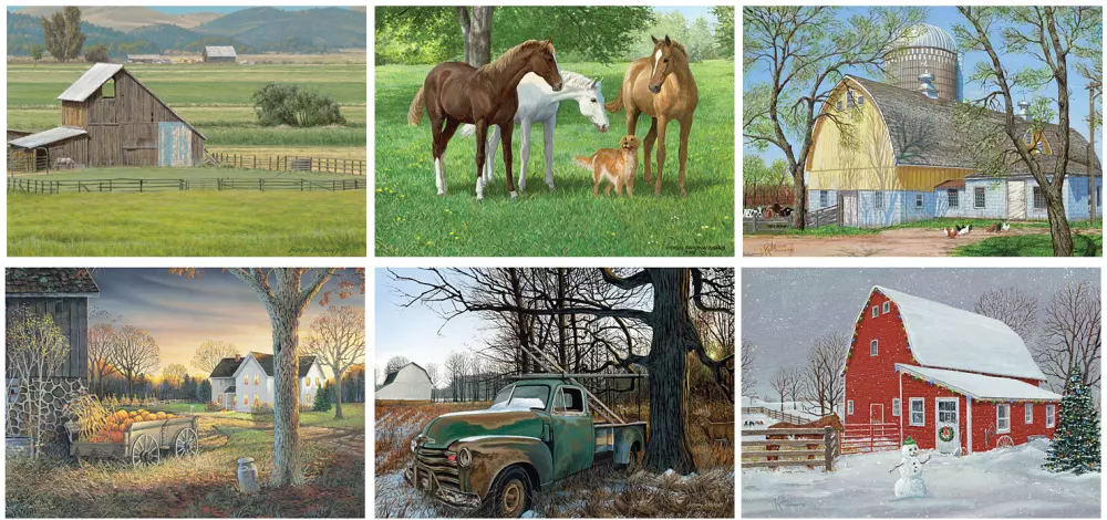 Full Colour Country Memories Spiral Wall Calendar
