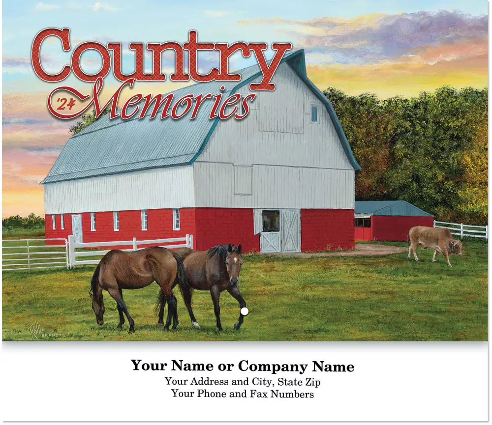 Country Memories Stapled Wall Calendar