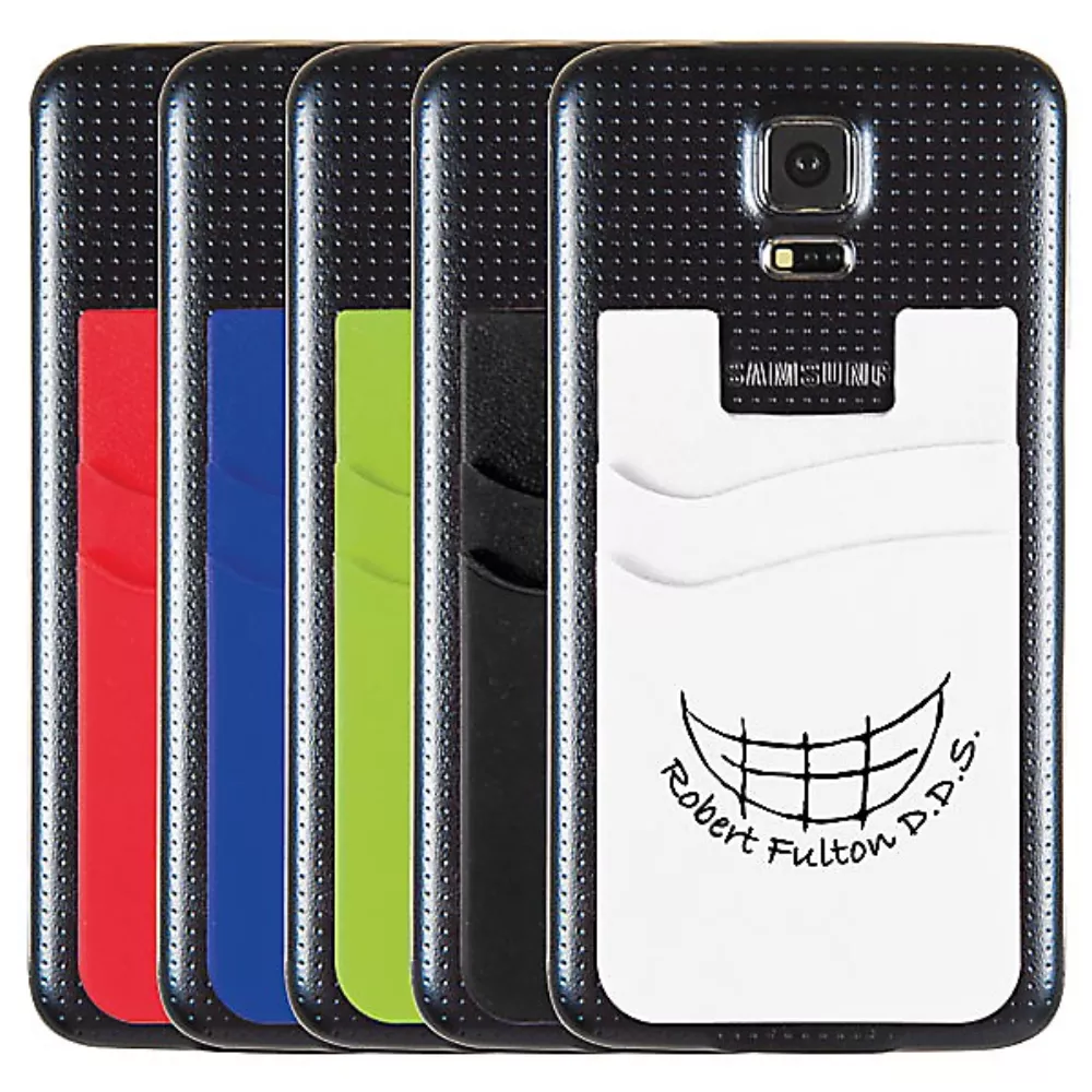 Portefeuille de téléphone en silicone à double poche