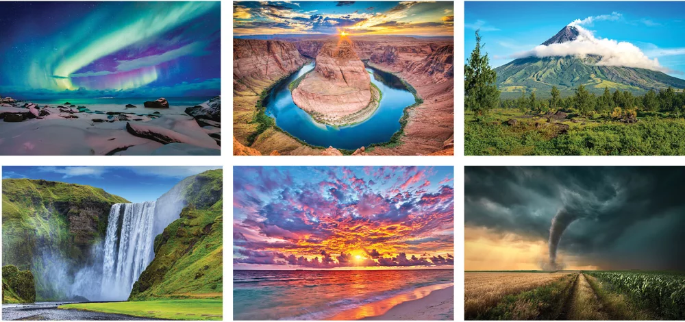 Luxe Gallery Amazing Nature Spiral Wall Calendar