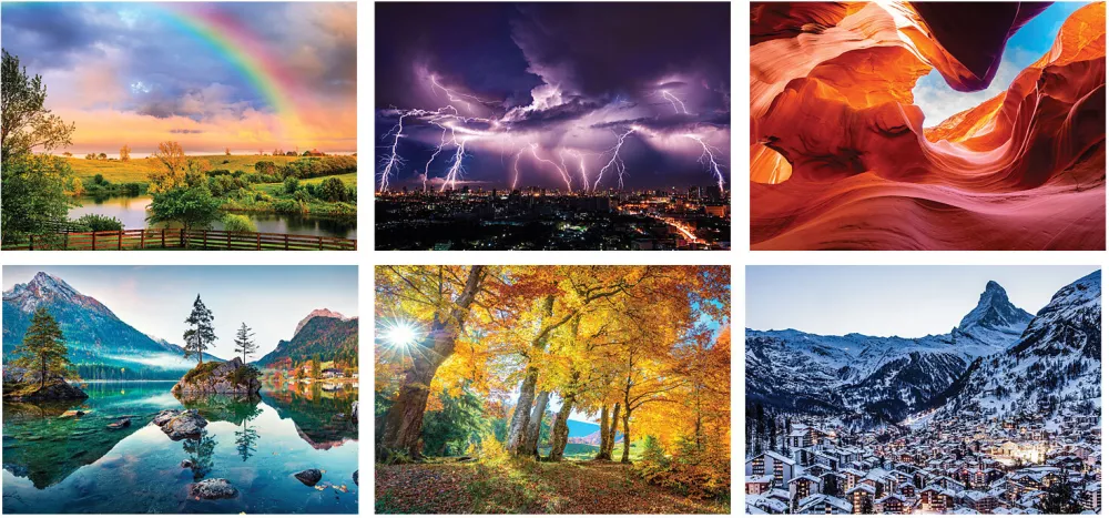 Luxe Gallery Amazing Nature Spiral Wall Calendar