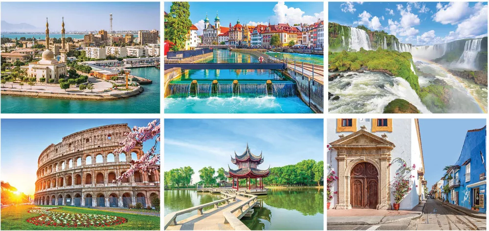 Calendrier mural en spirale "Voyageons"