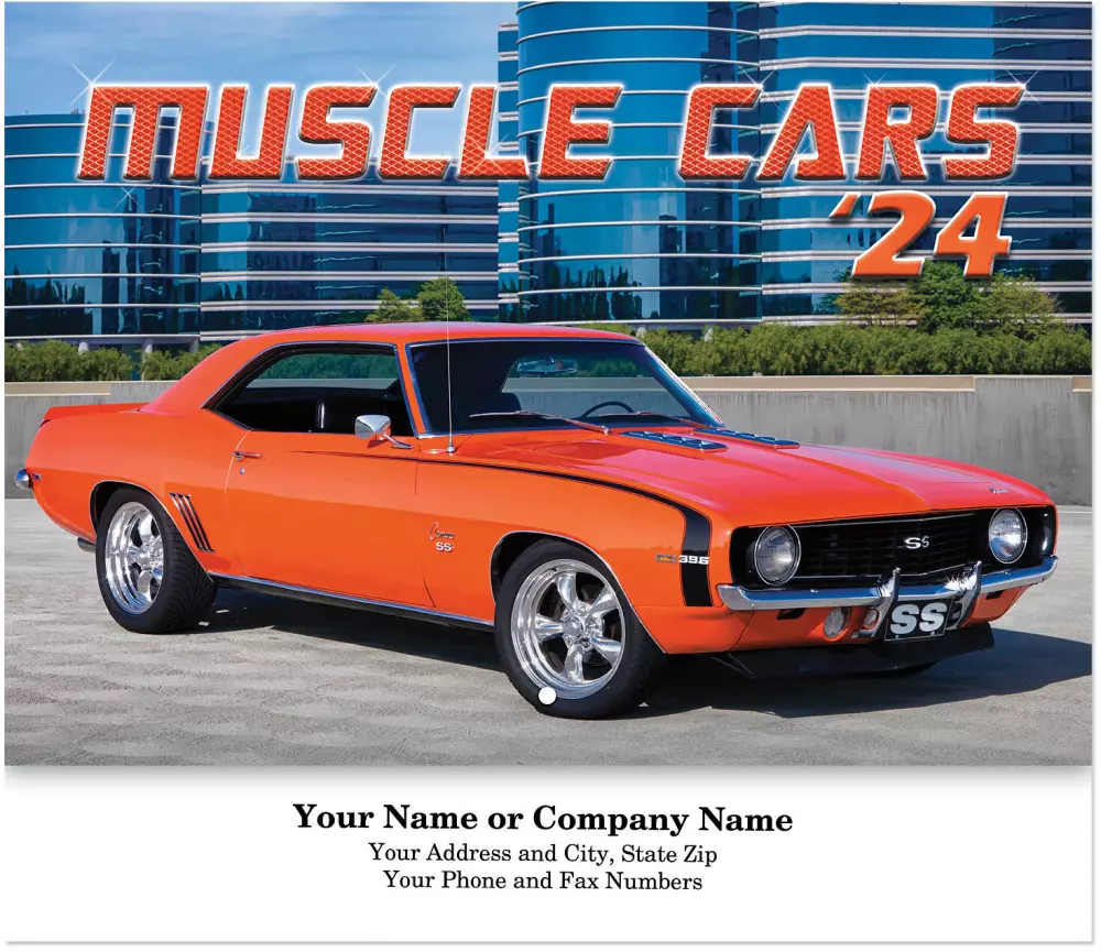 Calendrier mural Muscle Cars agrafé