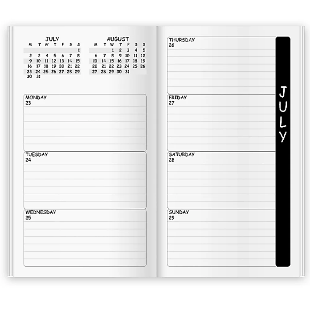 Recharge pour agenda - Hebdomadaire académique