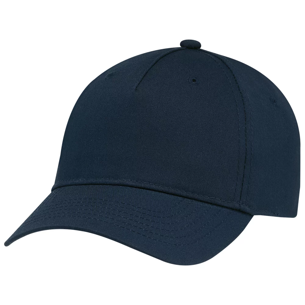 Casquette à cinq panneaux ajustée et construite en entier