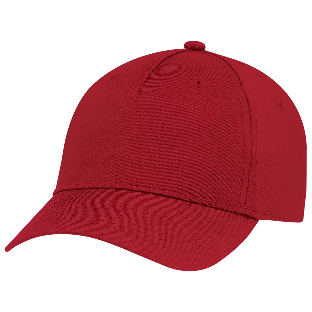 Casquette à cinq panneaux ajustée et construite en entier