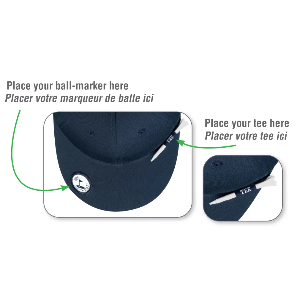 Casquette de golf - 6 panneaux construits en coupe ajustée