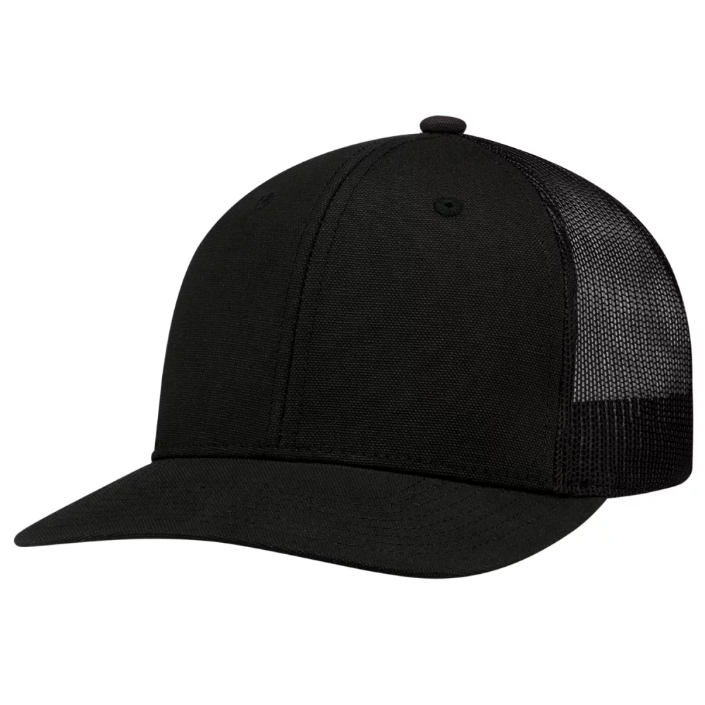 Toile de canard / Maille en polyester - Casquette structurée à 6 panneaux Pro-Round (dos en maille)