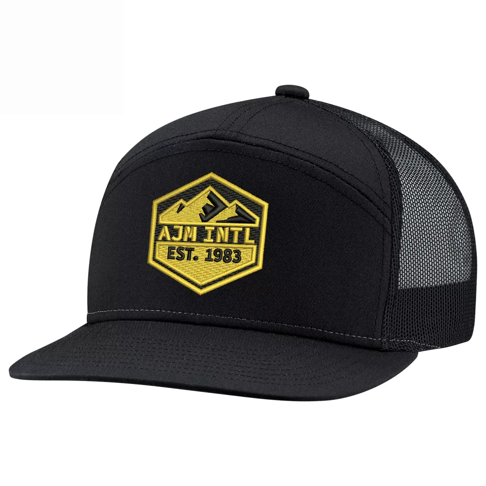 Casquette de style camper à 7 panneaux avec dos en filet