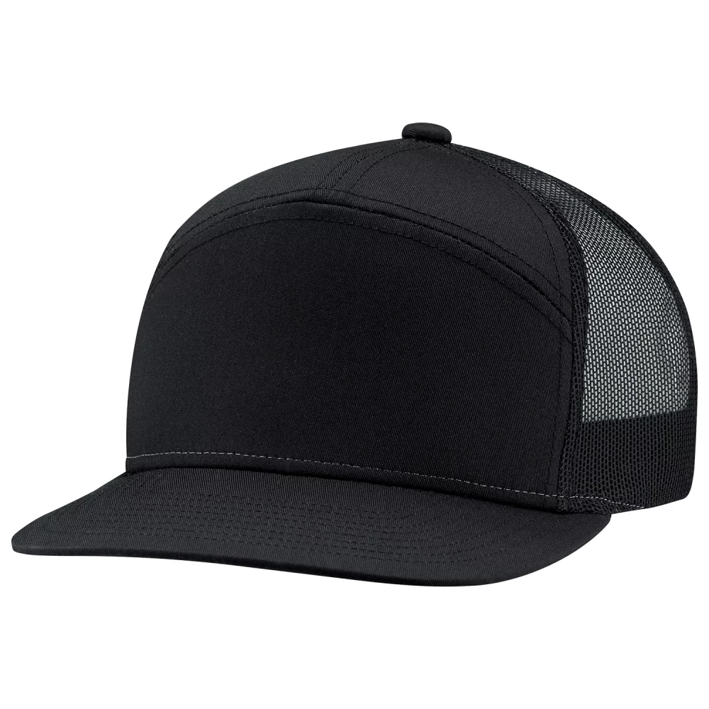 Casquette de style camper à 7 panneaux avec dos en filet