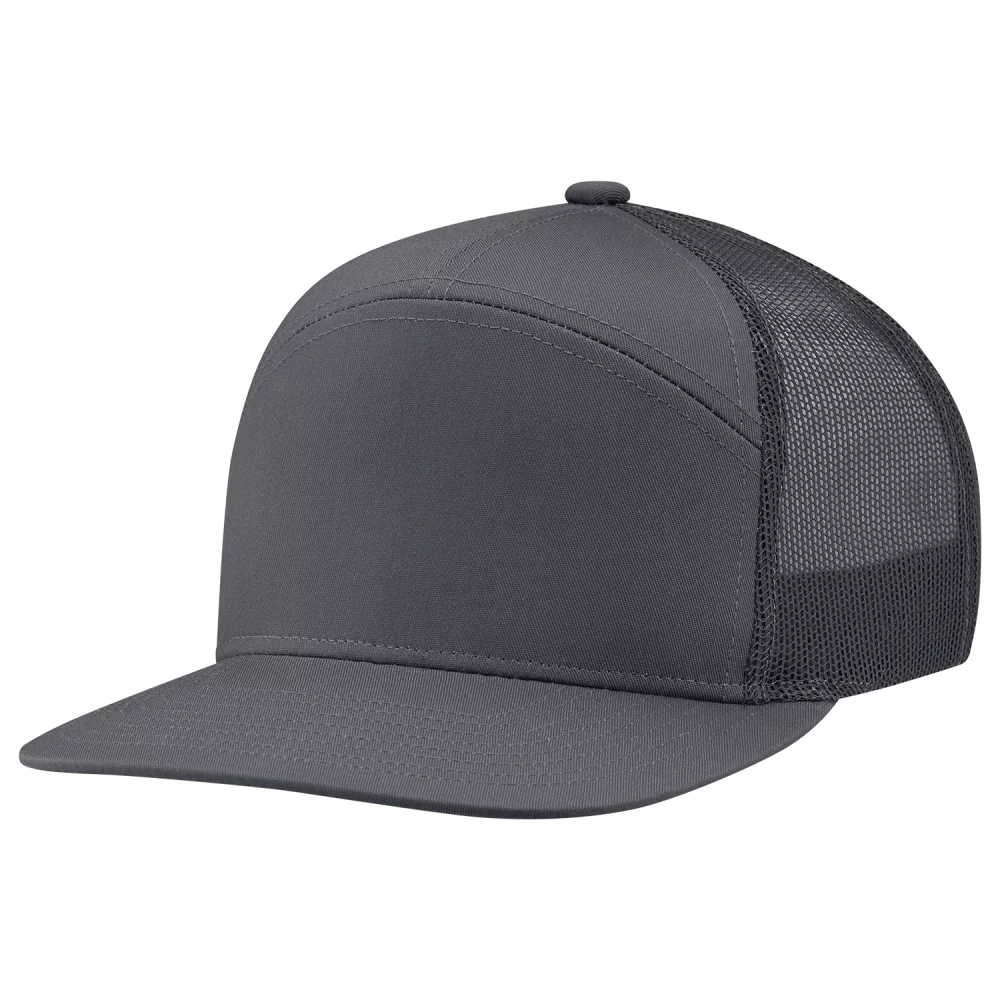 Casquette de style camper à 7 panneaux avec dos en filet