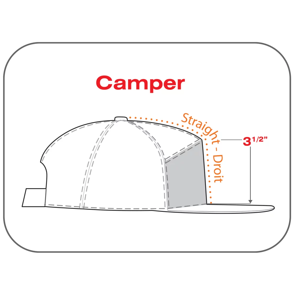 Casquette de style camper à 7 panneaux avec dos en filet