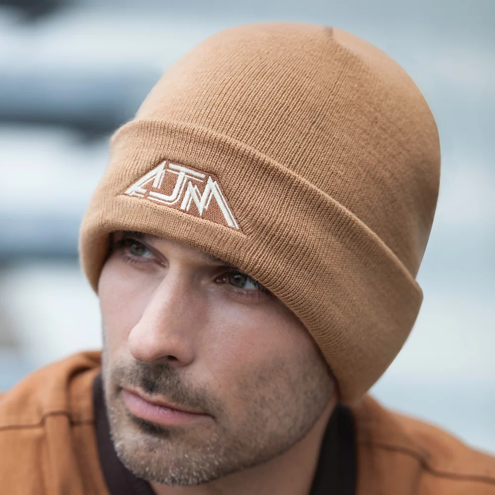 Bonnet à revers en acrylique avec doublure en micro-polaire en polyester