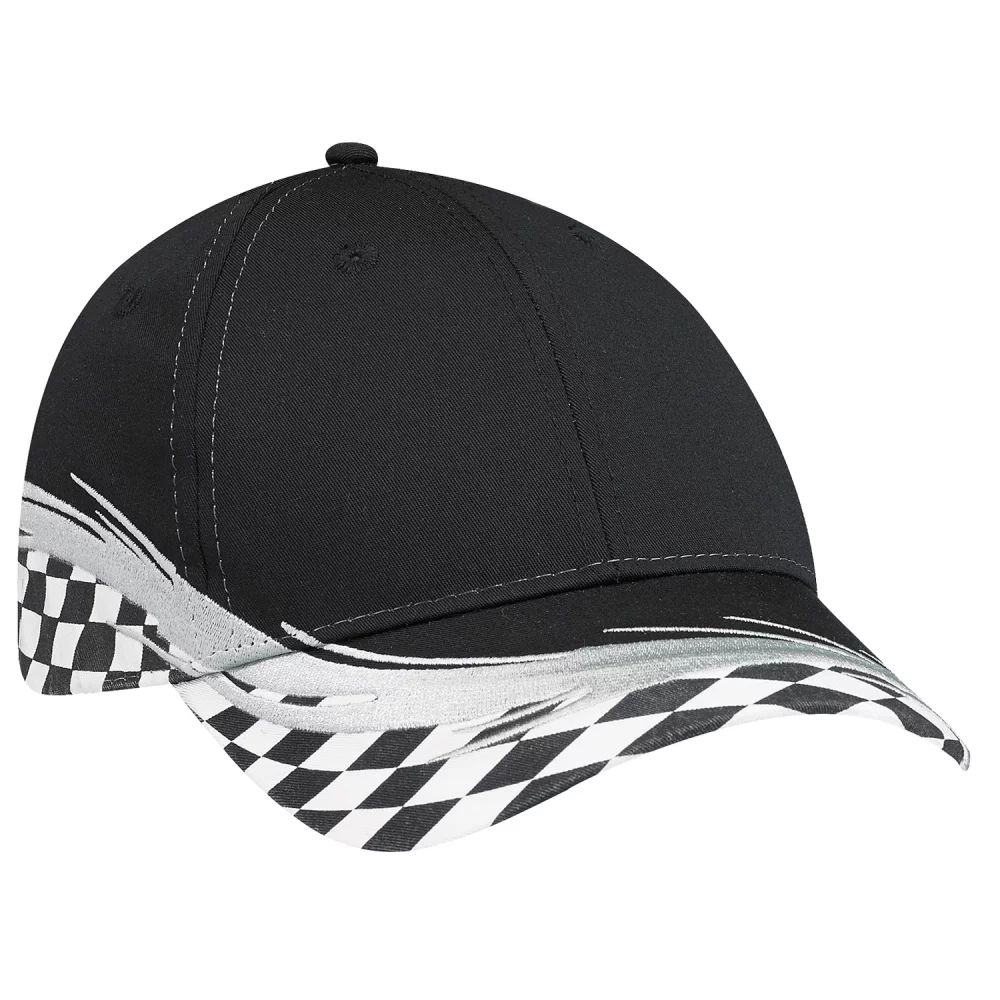 Casquette en polycoton ajustée avec accent de style Grand Prix.