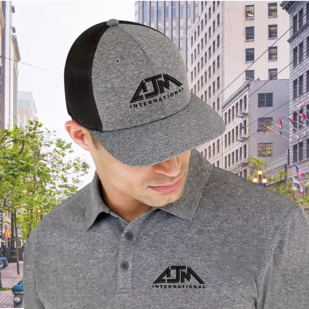 Casquette en maille de polyester chiné
