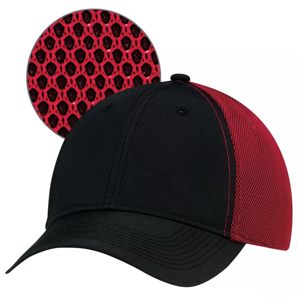Casquette ajustée à 6 panneaux avec maille collée