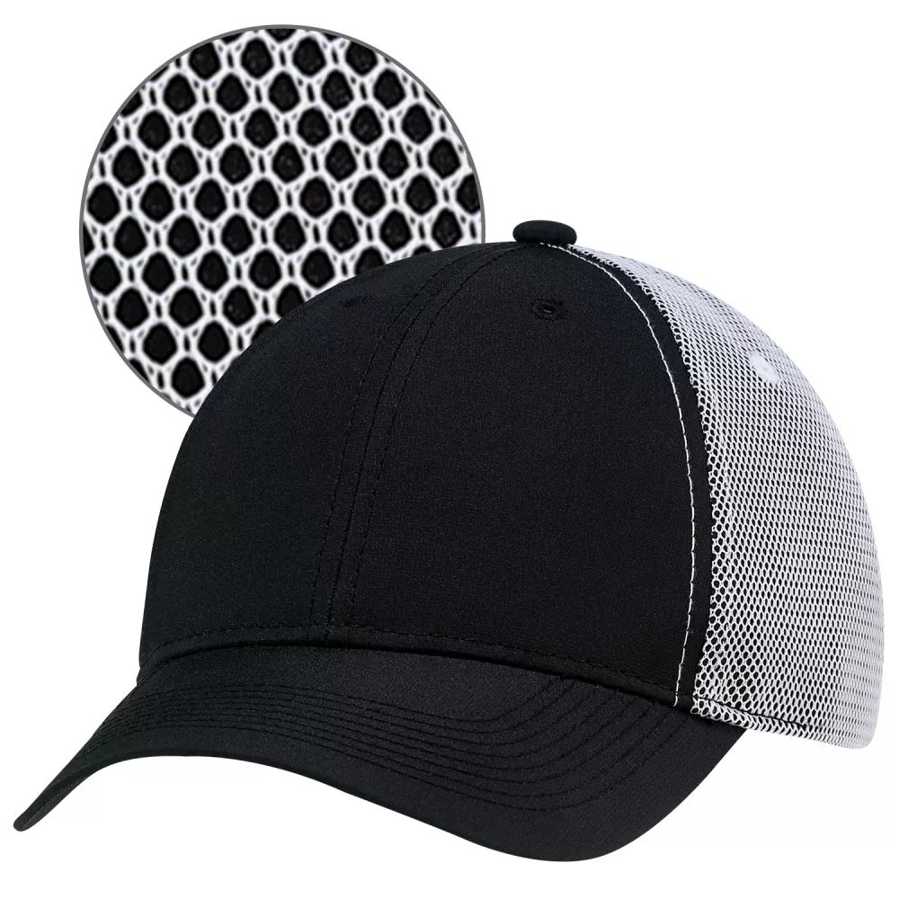 Casquette ajustée à 6 panneaux avec maille collée