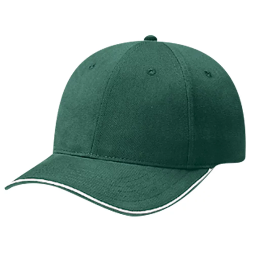 Casquette en sergé de coton brossé avec bordure contrastante