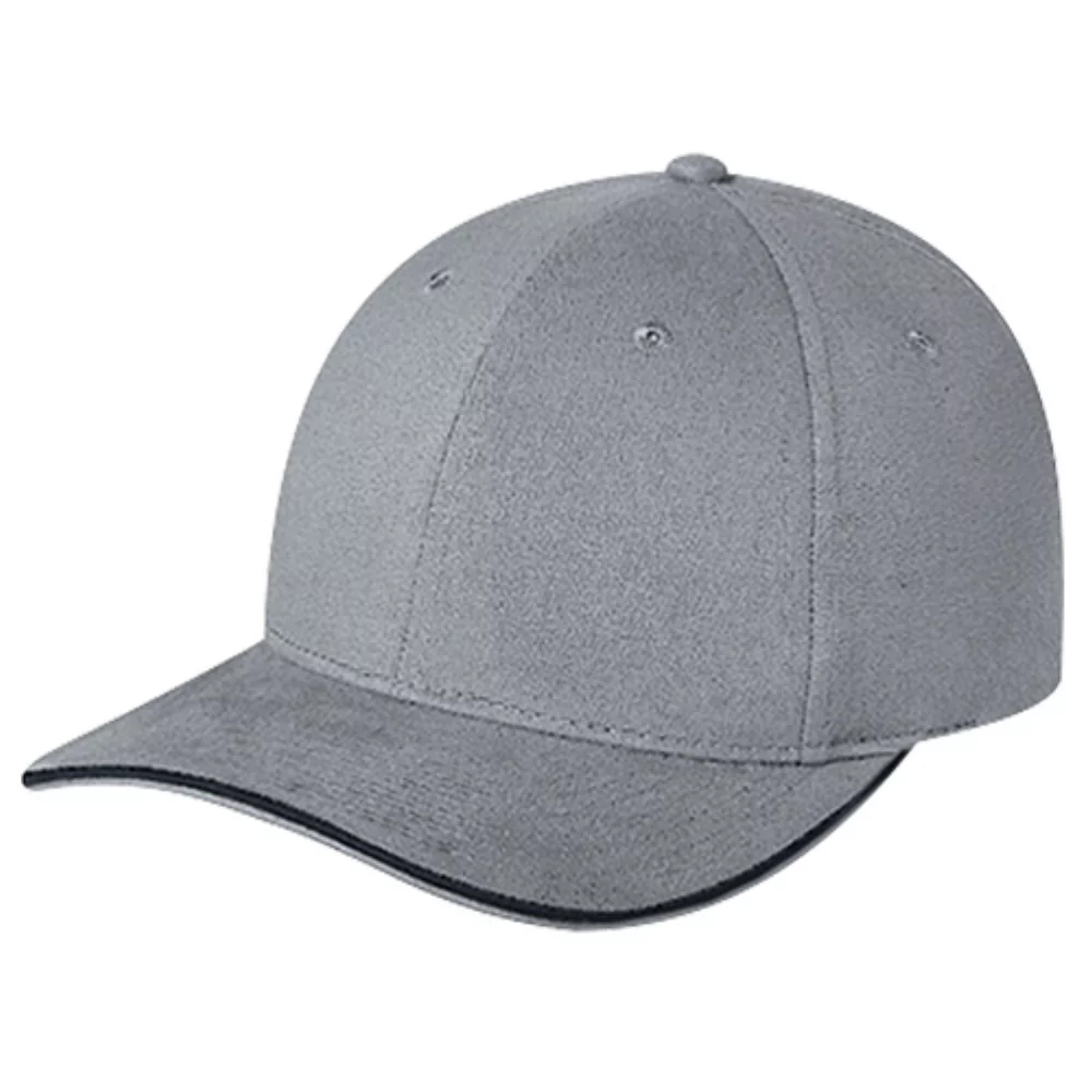 Casquette en sergé de coton brossé avec bordure contrastante