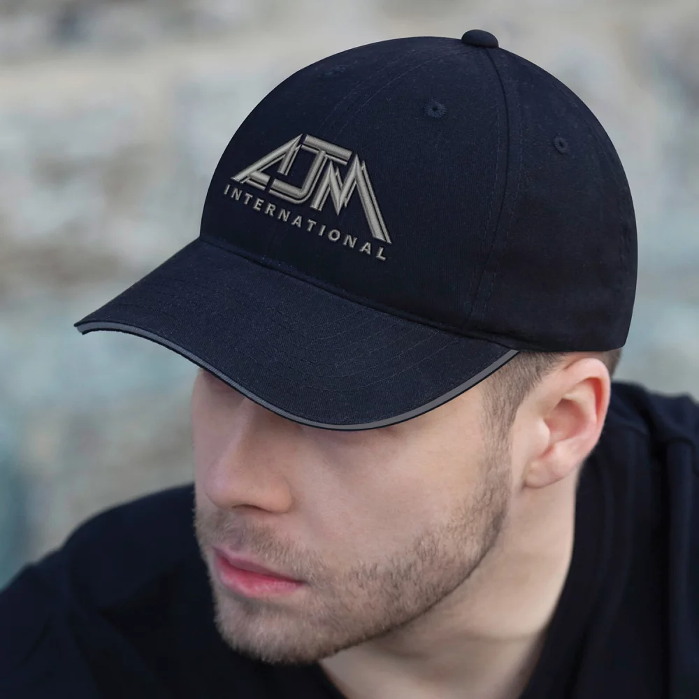 Casquette en sergé de coton brossé avec bordure contrastante