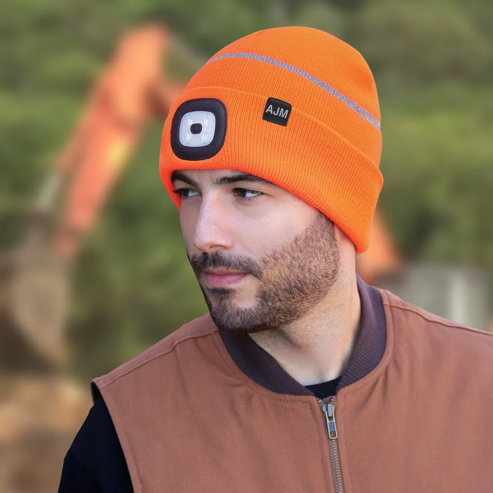 Tuque réfléchissante avec lumière LED