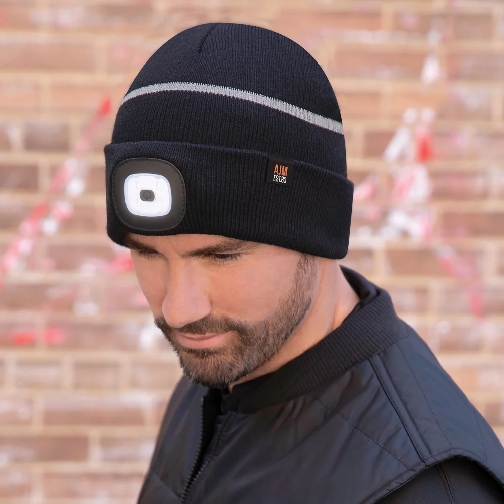 Tuque réfléchissante avec lumière LED