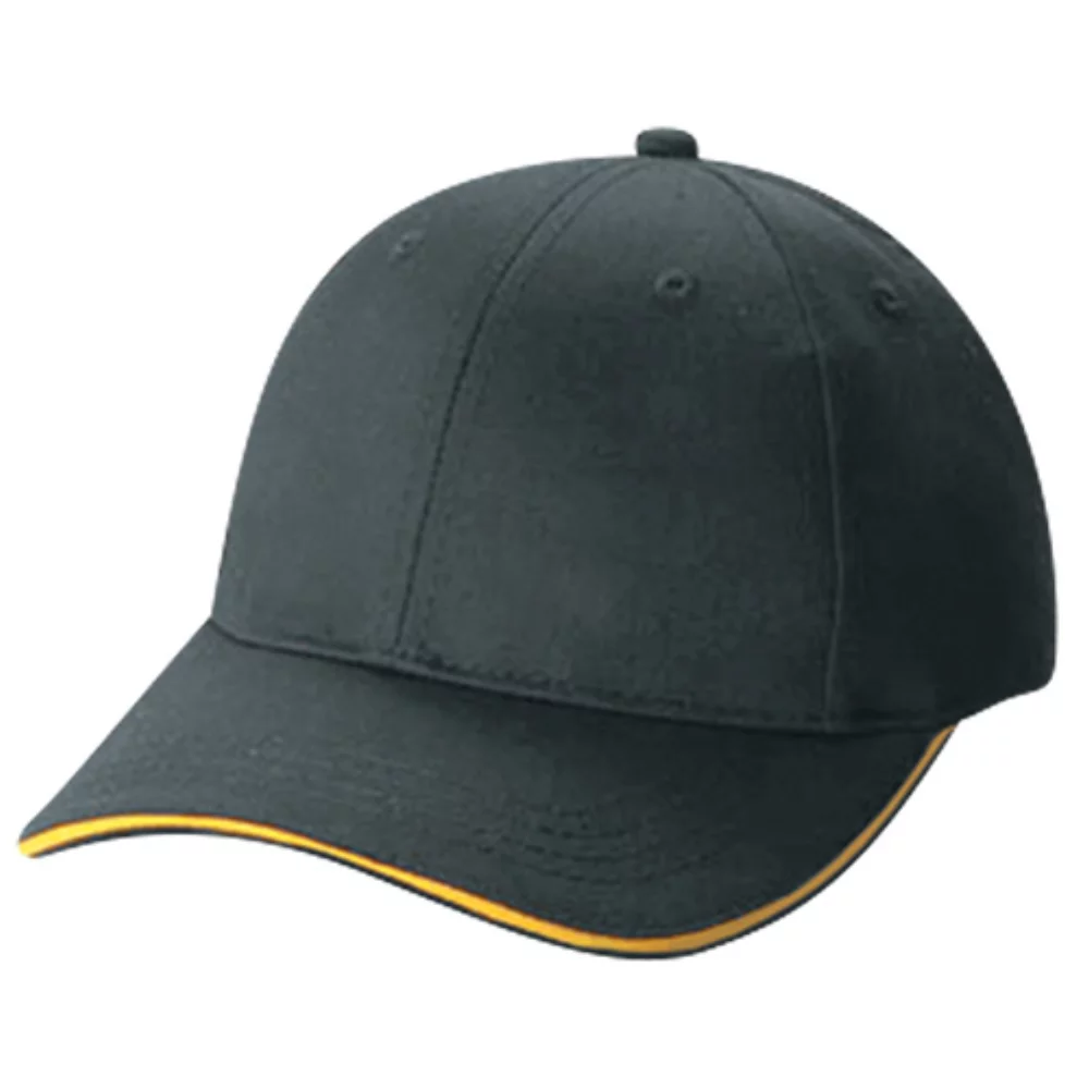 Casquette en polycoton avec bordure contrastée