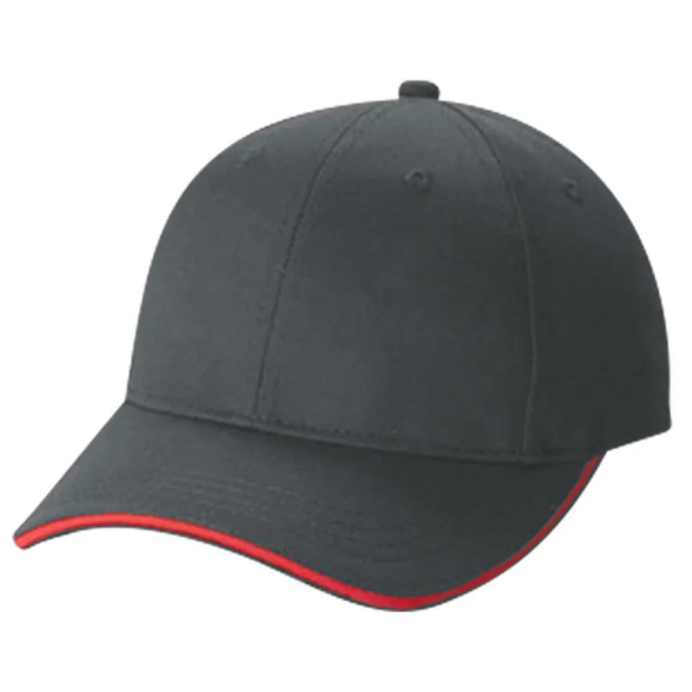 Casquette en polycoton avec bordure contrastée