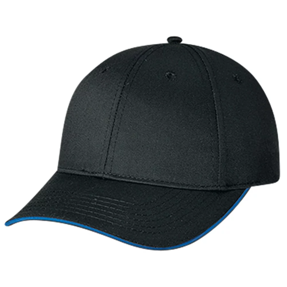 Casquette en polycoton avec bordure contrastée
