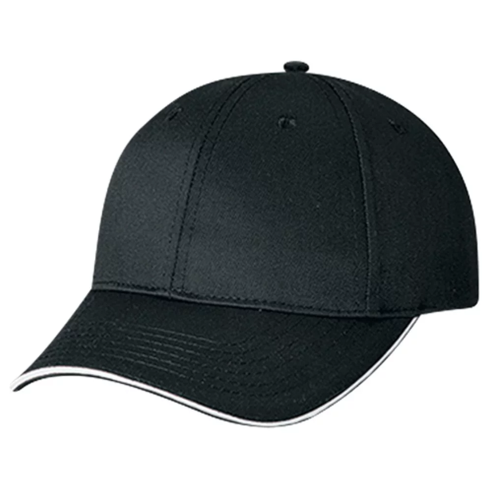Casquette en polycoton avec bordure contrastée